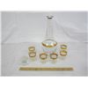 Image 3 : Vintage Glass Alcohol Decanter with 6 Glasses