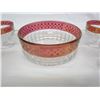 Image 2 : Vintage Cranberry Flash Ware Dishes 5 Pieces