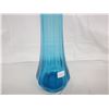 Image 4 : Unsigned Glass Vase Blue 17 inches High Good Condition