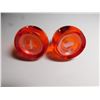 Image 4 : GUZZINI ITALY TEAR DROP LUCITE SALT AND PEPPER SHAKERS, ORANGE