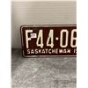 Image 2 : 1949 sask license plate