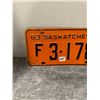 Image 2 : 1963 sask farm license plate