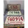 Image 1 : 3 sask trailer license plates 1971, 74, 75