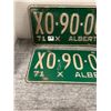 Image 2 : pair of 1971 alberta plates