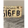 Image 3 : 1957 3 digit ontario license plate