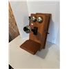 Image 3 : long box oak telephone (complete)