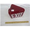 Image 2 : Vintage Red Exit Light Shade Good Condition