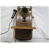 Image 4 : Antique Oak Wooden Wall Phone Has Magneto Inside