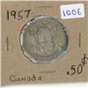 Image 1 : 1957 Canada 50 Cent Coin.