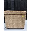 Image 1 : WICKER OTTOMAN WITH STORAGE 34CM X 34CM X 32CM)