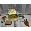Image 2 : RS TIN WITH VARIOUS ITEMS INSIDE, PICTURES ENCLOSED.