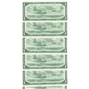 Image 2 : 1954 (6) CANADIAN 1$ BILLS-CONSECUTIVE/0750824-29