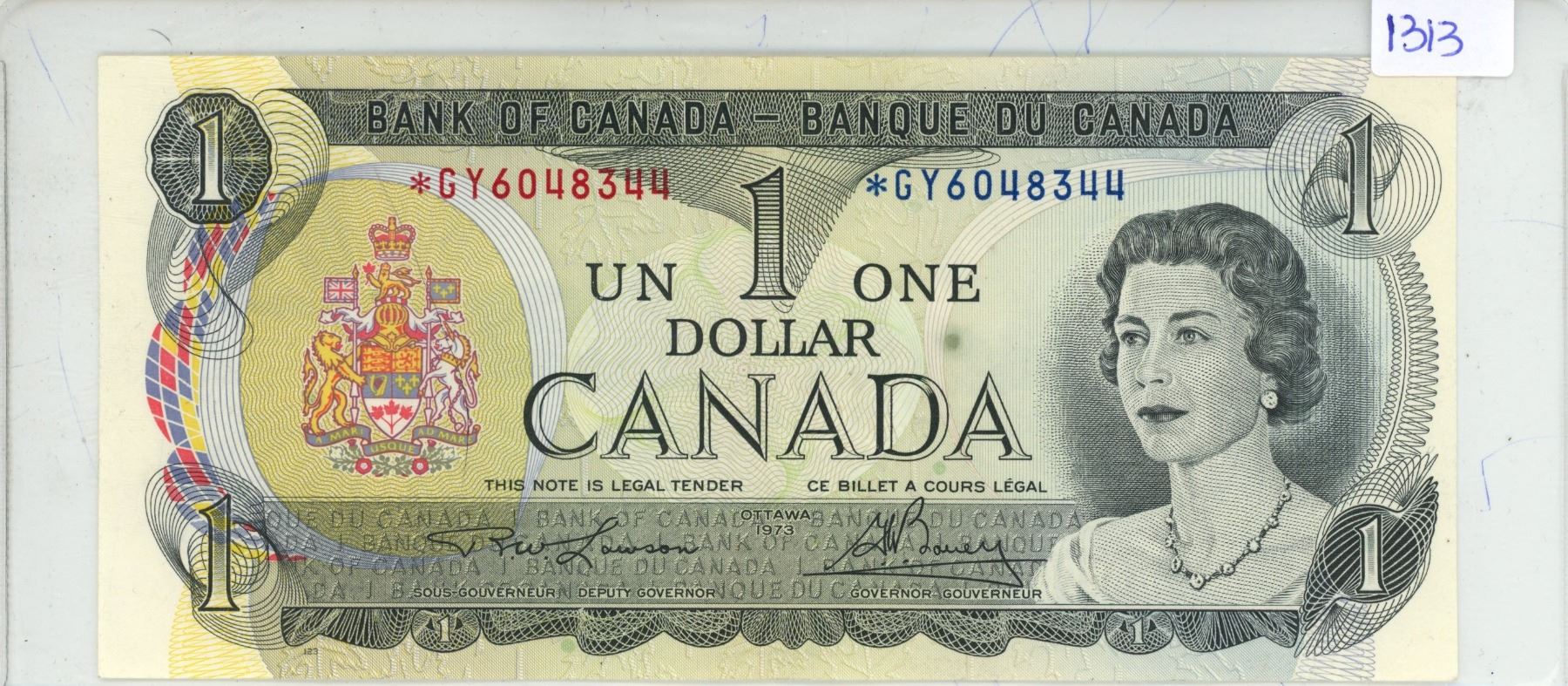 1973 CANADIAN 1 BILL REPLACEMENT NOTE Schmalz Auctions 1973-canadian-1-bill-replacement-note-schmalz-auctions