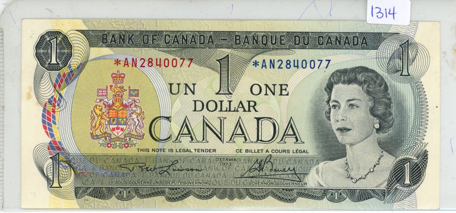 1973 CANADIAN 1 BILL REPLACEMENT NOTE Schmalz Auctions 1973-canadian-1-bill-replacement-note-schmalz-auctions