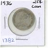 Image 1 : 1936 Canadian Twenty-Five Cent