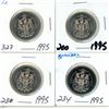 Image 1 : (4) 1995 Canadian 50 Cents Coin.
