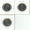 Image 2 : 1972, 1974 and 1976 Canadian 50 Cents.