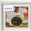 Image 1 : 2012 24k gold plated colorized penny