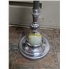 Image 3 : chrome floor ashtray- with ship and glass base 30" tall - damaged, can be repaired