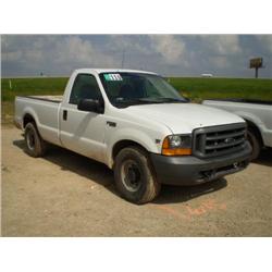 FORD F250 SUPER DUTY PICKUP, s/n 1FTNF20F0XEC04038: