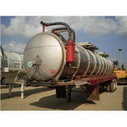 BUTLER STAINLESS STEEL 100 BARREL T/A VACUUM TRAILER, s/n 9590810: