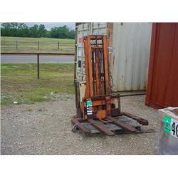 LEWIS-SHEPARD WS-3 ELECTRIC FORK TRUCK, s/n TJA-3136: