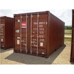 8 ft X 20 ft CONEX STORAGE CONTAINER, s/n 018333