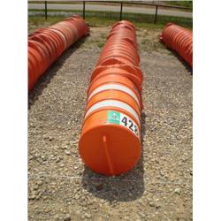 CONSTRUCTION ZONE WARNING BARRELS