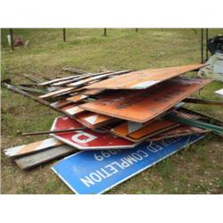 ASSORTED CONSTRUCTION SIGNS