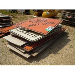 ASSORTED CONSTRUCTION SIGNS