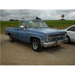 1984 CHEVROLET SILVERADO PICKUP s/n 1GCDC14H2ES169947