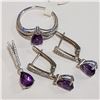 Image 1 : JP1052-161 SILVER AMETHYST CZ SET