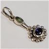 Image 1 : JP1052-152 SILVER IOLITE PERIDOT PENDANT