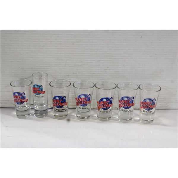 COLLECTIABLE PLANET HOLLYWOOD SHOT GLASSES