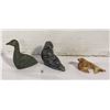 Image 1 : 3 VINTAGE HANDCARVED SOAPSTONES - ARTIST SIGNED