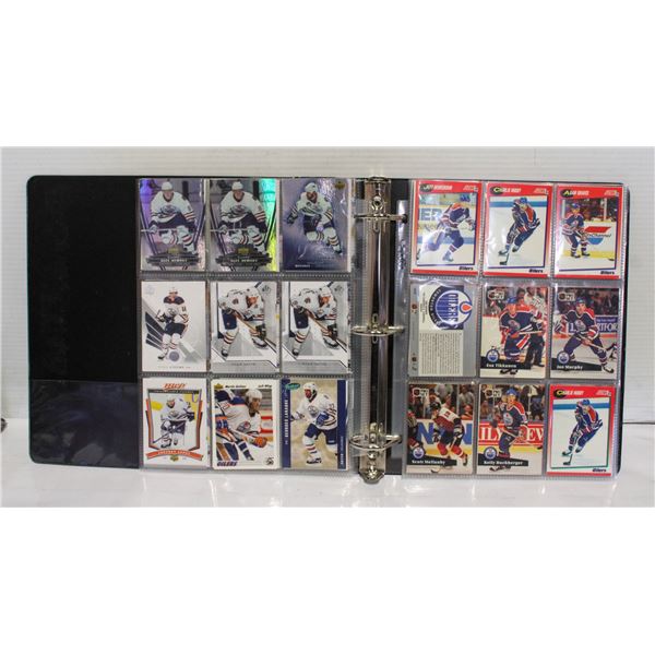 BINDER VINTAGE OILERS CARDS