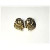 Image 1 : 20)  VINTAGE GOLD TONE NAUTILUS CLIP ON EARRINGS.