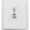 Image 1 : #254-NATURAL SKY BLUE TOPAZ & CZ PENDANT