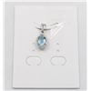Image 1 : #250-NATURAL SKY BLUE TOPAZ & CZ PENDANT