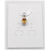Image 1 : #223-NATURAL CITRINE & CZ PENDANT