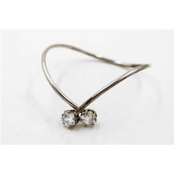 ESTATE 925 SILVER DOUBLE SOLITAIRE BRACELT IN