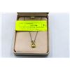 Image 1 : ESTATE 925 SILVER SOLITAIRE CITRINE NECKLACE IN