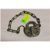 Image 1 : RAILWAY SWITCH LOCK STAMPED CNR WITH CHAIN