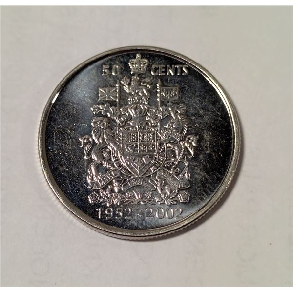 2002 CANADA 50 YRS QUEEN ELIZABETH HALF DOLLAR