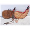 Image 1 : FLAT OF 2 VINTAGE SUEDE LEATHER WATER POUCH
