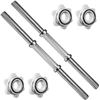 Image 1 : NEW STANDARD DUMBBELL HANDLES STAINLESS STEEL 18"