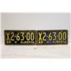 Image 1 : SET OF AB 1969 LICENSE PLATES