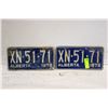 Image 1 : SET OF AB 1972 LICENSE PLATES