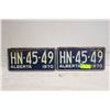 Image 1 : SET OF AB 1970 LICENSE PLATES