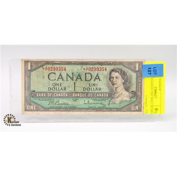 1954 CANADIAN ONE DOLLAR BILL